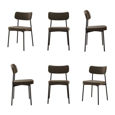 Imagem de Kit com 6 Cadeiras para Sala de Jantar Mona Yescasa Sand