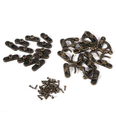 Imagem de 12 Peças Caixa de Jóias Tancho, Caixa de Presente Decorativa Antiga Hasp Trava Com Parafusos (Certo)