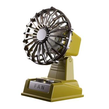 Imagem de IEUDNS Ventilador de mesa USB portátil recarregável silencioso ventilador elétrico pessoal de 2 velocidades para resfriamento de ar para viagens de verão, Verde