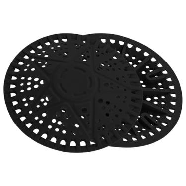 Imagem de BOXOB 2 Peças Coletor de Cabelo para Ralo Chuveiro, Capa Silicone Antientupimento Ralo Piso Armadilha Cabelo para Chuveiro Banheira Banheiro e Pia (Preto)