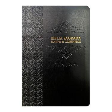 Imagem de Bíblia RC com Harpa - Capa Luxo Preta Arabesco - Letra Jumbo - CPP