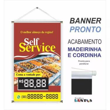 Imagem de Banner pronto Self Service BA 342 medida 45x70 cm arte pronta