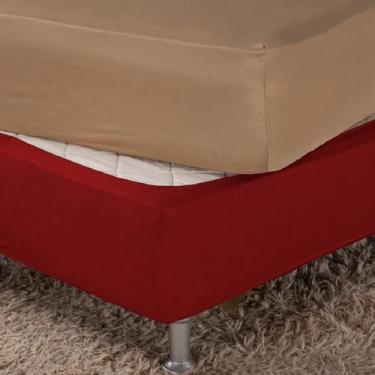Imagem de Saia Box Fit Queen Capa para Cama Box com Elástico Malha 1 pç Lisa - A