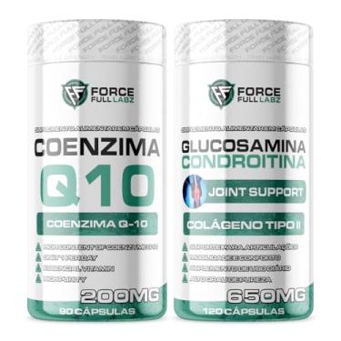 Imagem de Force Full Labz - Coenzima Q10 200mg 90 cápsulas + Glucosamina Condroitina Colágeno Tipo 2 120 cápsulas