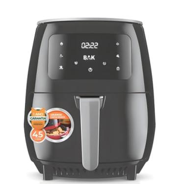 Imagem de Fritadeira Elétrica Air Fryer Turbo Touch BAK 4,5 Litros 1000W Preto 127V Com Tecnologia Turbo Touch, Sem Óleo, Cozinha Saudável E Rápida, Ideal Para Fritar, Assar E Grelhar Alimentos