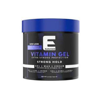 Imagem de Gel modelador de cabelo Elegance Vitamin Pro-VB-5 Strong Hold 1L - E E