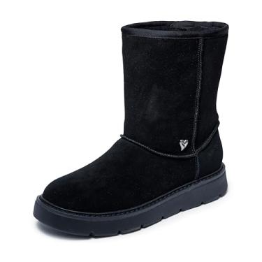Imagem de Skechers Keepsakes Bota feminina confortável de cano médio sem cadarço, Preto/preto, 34