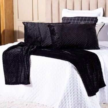 Imagem de Kit de Peseira Para Cama Majestic com Fronhas 03 Peças Tecido Mantinha