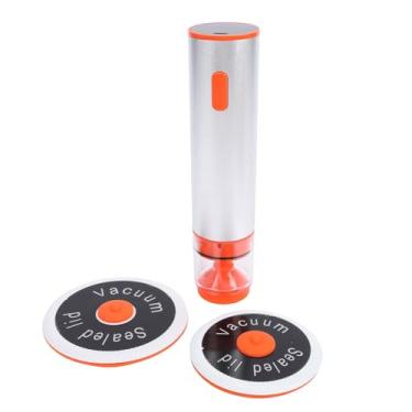 Imagem de Jectse Selador de Vácuo Portátil Compacto, Poderosa Sucção de 60kpa, Bateria Recarregável, Tela LCD, Selador de Alimentos Portátil, para Uso Doméstico, Com Função de Inflação (Laranja)