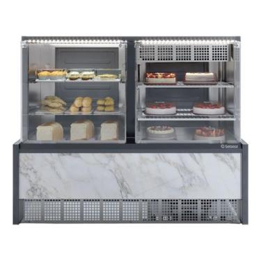 Imagem de Vitrine Neutra/Fria Evaporador Vidro Reto GRNA140R Branco Gelopar 110V