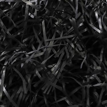 Imagem de Papel enrugado e de enchimento, embalagem de fragmento, papel de almofada de grama, caixas de presente de aniversário de casamento, decoração de cesta, 100 ml, preto