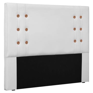 Imagem de Cabeceira Estofada Cama Box Casal Monreale 140cm Branco