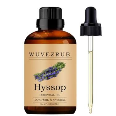 Imagem de Wuvezrub Óleos Essenciais De Hissopo 120Ml, Óleo Puro Para Difusor Aromaterapia - 4 Fl Oz