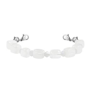 Imagem de Zircobic Pulseira de contas semiacabada ajustável – Berloque central intercambiável, várias opções de contas, joia unissex confortável para uso diário, esportivo e ao ar livre, Adjustable, Vidro Pedra