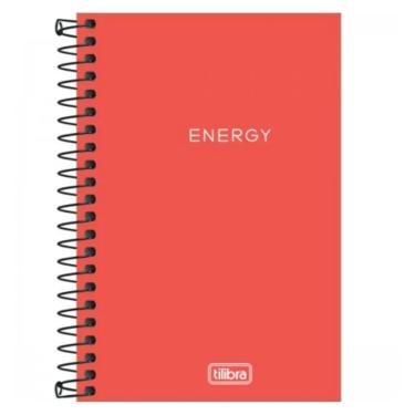 Imagem de Caderno Espiral Universitário A4 Capa Plástica 1 Matéria 80 Folhas Energy Tilibra Laranja Neon