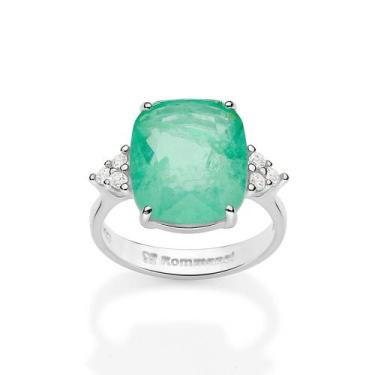 Imagem de Anel Solitário Com Cristal Fusion Turmalina Rommanel 810394 Tamanho:22