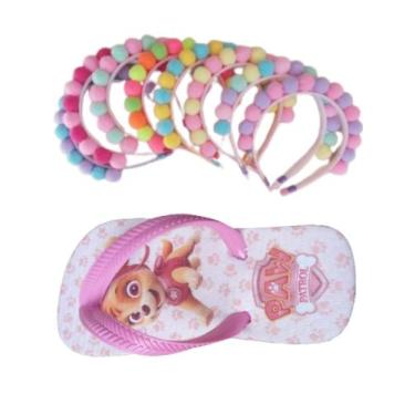 Imagem de Chinelo Miney , patrulha canina feminina mais tiara infantil feminina 