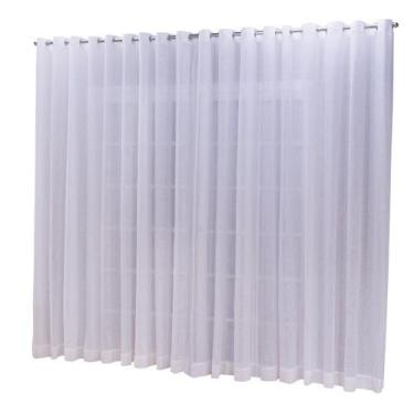 Imagem de Cortina linho tecido 9,00x2,80 Para Trilho Suíço - Ludatex, Branco