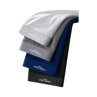 Imagem de Cuecas Boxer Masculinas plus Size De Seda Gelada 3A Antibacterianas Re