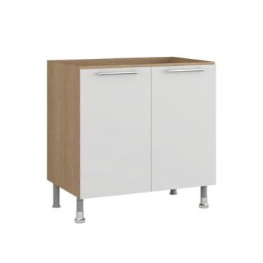 Imagem de Balcão Cozinha Ditália Aspen 2 Portas Cd-102 Carvalho Branco - DITÁLIA