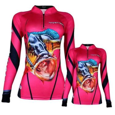 Imagem de Kit Camiseta Mãe e Filha Rosa Igual Com Proteção Solar Uv50+ Adulto e 