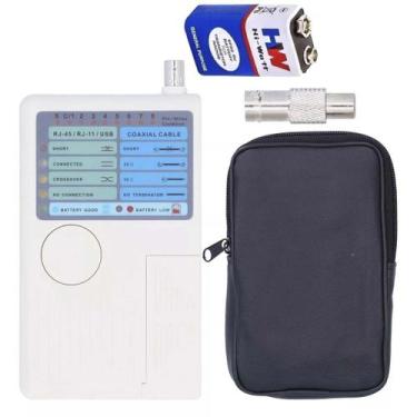 Imagem de Testador Cabo Rede Profissional Com Bateria 9v Rj11 Rj45 Usb - DEX, RJ