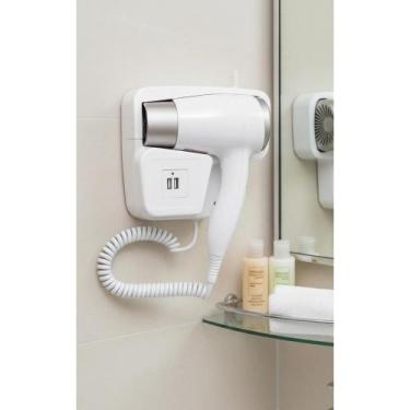 Imagem de Secador Cabelo 1300W Parede Ar Quente/Frio: Brilho & Proteçã - Congrat