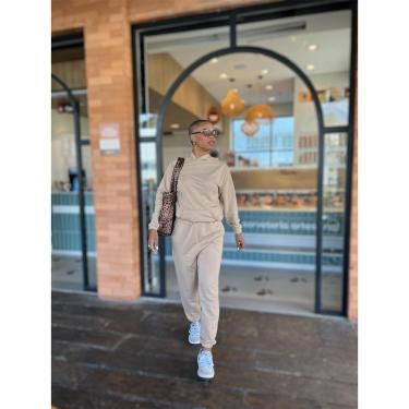 Imagem de Conjunto De Moletom Feminino Agasalho Canguru Com Capuz Outono Inverno Frio-Feminino