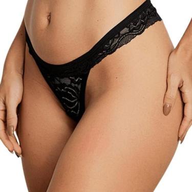 Imagem de Calcinha fio dental string p ca 02 0016 - ca216 nayane, Preto, M