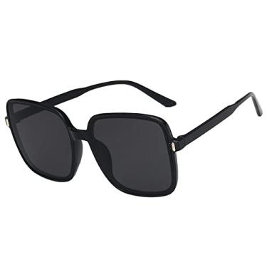 Imagem de Óculos de sol quadrado rosto redondo feminino anti-ultravioleta óculos de sol de geléia selvagem uv400,4, china