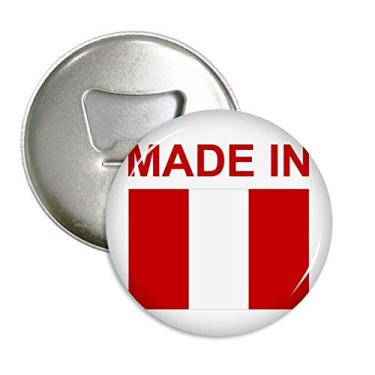 Imagem de Made In Peru Country Love abridor de garrafas ímã de geladeira emblema multifuncional