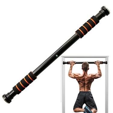 Imagem de Barra Fixa De Porta Para Exercícios Ajustável 63 A 96 CM(Preto)