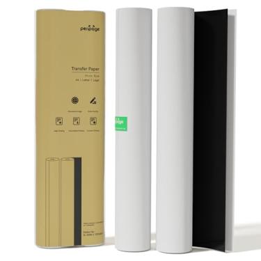 Imagem de PeriPage Papel para impressora térmica 21 cm x 29,7 cm, 2 rolos de papel térmico multiuso A4 compatível com impressoras térmicas portáteis P80 A40 MT810 M832, suporta contratos, documentos (longo