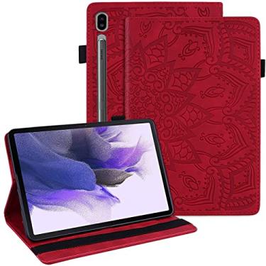 Imagem de Dteck Capa para Galaxy Tab S10 Ultra 2024, Galaxy Tab S9 Ultra/S8 Ultra 37.1 cm, capa de mandala em relevo em couro PU premium com suporte para cartão Wake/Sleep Flip Smart Stand protetora de 37.1 cm
