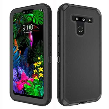 Imagem de Asuwish Capa de celular para LG G8 ThinQ Capa de celular híbrida robusta à prova de choque rígida protetora à prova de quedas de corpo inteiro fino e resistente acessórios móveis LGG8 Thin Q G 8 LG8