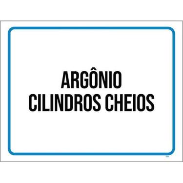 Imagem de Placa Sinalização - Argônio Cilindros Cheios 27X35 - Sinalizo