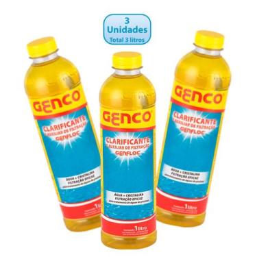 Imagem de Kit 3 Genco Genfloc Clarificante Decantador Auxiliar de Filtração Prod