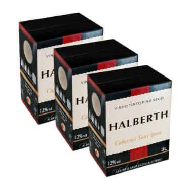 Imagem de Vinho Tinto Seco Halberth Cabernet Sauvignon Bag 3l Kit 3und