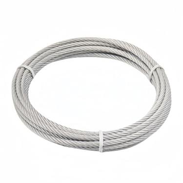 Imagem de 10 metros de cabo de aço, 7 mm 7x19 Strand 304 cabo de aço inoxidável cabo de fio corda de roupa fios de linha treliça fio