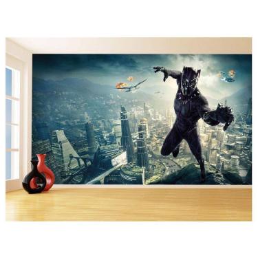 Imagem de Papel De Parede 3D Heróis Pantera Negra Marvel 3,5M Nhma296