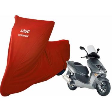 Imagem de Capa De Tecido Helanca Lycra para Moto Aprilia Leonardo - Mz, Vermelha