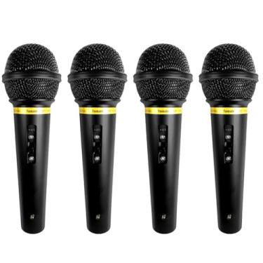 Imagem de 4 Microfone Dinâmico Profissional com fio Premium para Karaokê