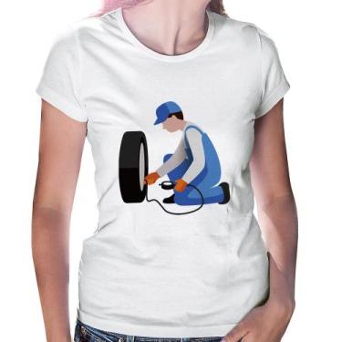 Imagem de Baby Look Borracharia - Foca na Moda, Branco, GGG