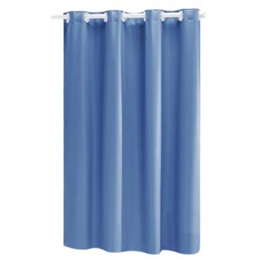 Imagem de Cortina Blackout PVC (Plástico) com UMA FOLHA Corta Luz 100% 1,40M x 80CM com Ilhós (AZUL BEBE)