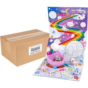 Imagem de Crayola Scribble Scrubbie Peculiar Pets Rainbow Tub Set, Brinquedos Infantis, Presente para Meninas & Meninos, Idades 3, 4, 5, 6