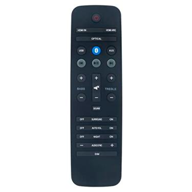 Imagem de Controle remoto substituído adequado para alto-falante Philips Home Cinema Soundbar HTL5140B HTL5140B/12 HTL5140B/93 HTL6140B HTL6140S HTL6140B/12 HTL6140B/93 HTL6140S/12 HTL5145B HTL5145B HTL51140B