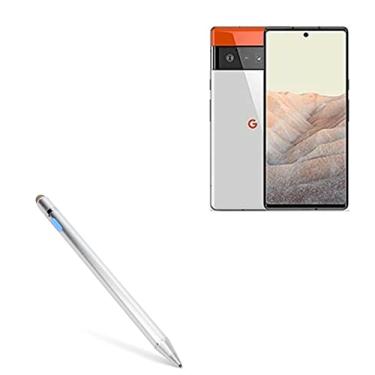 Imagem de Caneta Stylus para Google Pixel 6 Pro (Caneta Stylus da BoxWave) – AccuPoint Active Stylus, Stylus eletrônica com ponta ultrafina para Google Pixel 6 Pro – Prata metálica