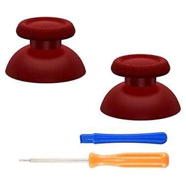 Imagem de eXtremeRate Joystick de substituição Carmine Red para PS5, controlador PS4, joystick analógico para controle Playstation 5 PS4 / PS4 Pro / PS4 Slim