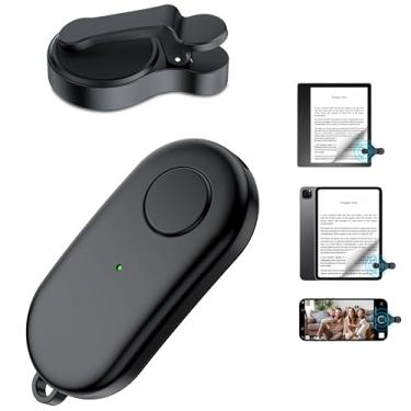 Imagem de Virador de página de controle remoto para Kindle Paperwhite Oasis Kobo eReaders, Kindle Clicker Page Turner Acessórios para iPhone, iPad, tablets Android, leitura de romances, gravação de vídeo da