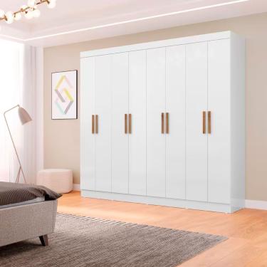 Imagem de Guarda Roupa Maxel New Royale Com 8 Portas 218cm De Largura Branco